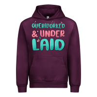 Mauve Wine overworked underlaid Urban Hoodie - MaliasSmallBusiness
