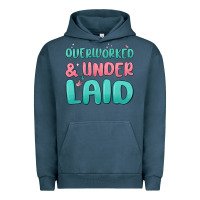 Pigment Midnight Navy overworked underlaid Urban Hoodie - MaliasSmallBusiness