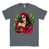 Charcoal Heather mexico girl Classic Tee - Zillion Design Studio