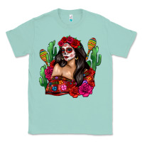 Seafoam mexico girl Classic Tee - Zillion Design Studio