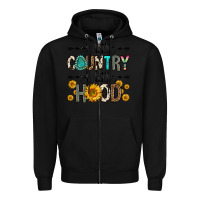 Black a little country a little hood Zipper Hoodie - Zillion Design Studio