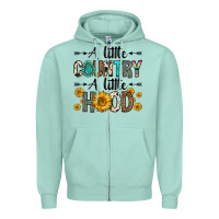 Seafoam a little country a little hood Zipper Hoodie - Zillion Design Studio