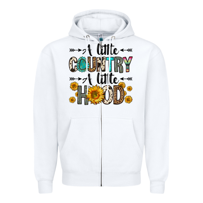 A Little Country A Little Hood Zipper Hoodie by Zillion Design Studio | Teevron
