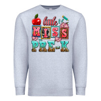 Heather Grey little miss pre k Premium Sweatshirt - AdoDesignShop