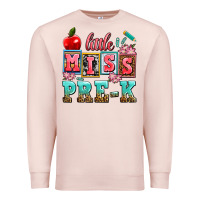 Pale Pink little miss pre k Premium Sweatshirt - AdoDesignShop