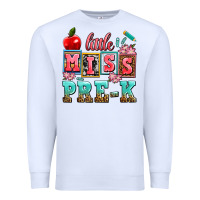 White little miss pre k Premium Sweatshirt - AdoDesignShop