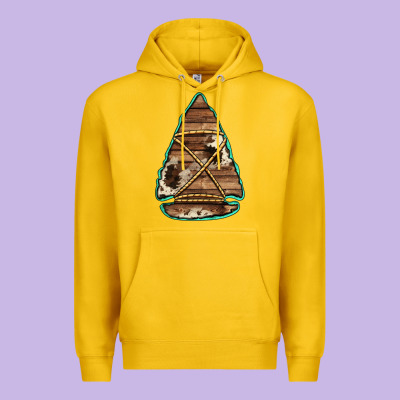 Cowhide Wooden Arrowhead Premium Hoodie Designed By Jasminsmagicworld