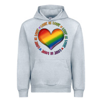 Heather Grey love is love Urban Hoodie - MaliasSmallBusiness
