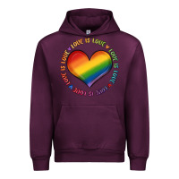 Mauve Wine love is love Urban Hoodie - MaliasSmallBusiness