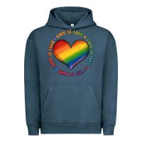 Pigment Midnight Navy love is love Urban Hoodie - MaliasSmallBusiness
