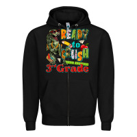 Black ready to crush third grade Zipper Hoodie - texasbilliewilder