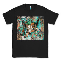 Black cowhide bull skull Classic Tee - Zillion Design Studio