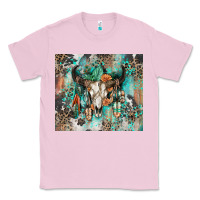 Bubblegum Pink cowhide bull skull Classic Tee - Zillion Design Studio
