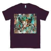 Plum cowhide bull skull Classic Tee - Zillion Design Studio