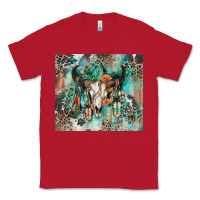 Red cowhide bull skull Classic Tee - Zillion Design Studio