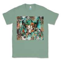 Sage cowhide bull skull Classic Tee - Zillion Design Studio