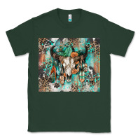 Sports Green cowhide bull skull Classic Tee - Zillion Design Studio