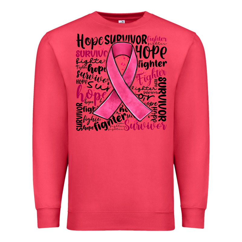 Breast Cancer Ribbon Premium Sweatshirt by JahusDesignShop | Teevron
