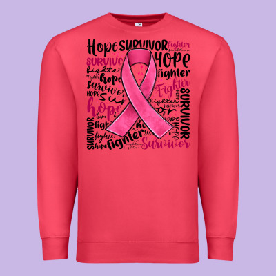 Breast Cancer Ribbon Premium Sweatshirt Designed By Jahusdesignshop