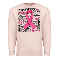 Pale Pink breast cancer ribbon Premium Sweatshirt - JahusDesignShop