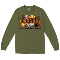 Army Green diamonds are a girls best friends Long Sleeve Tee - RanaPortraitStore