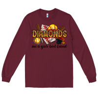 Burgundy diamonds are a girls best friends Long Sleeve Tee - RanaPortraitStore