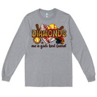 Heather Grey diamonds are a girls best friends Long Sleeve Tee - RanaPortraitStore