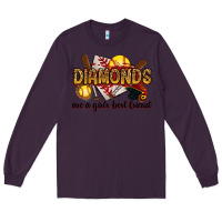 Plum diamonds are a girls best friends Long Sleeve Tee - RanaPortraitStore