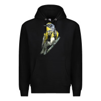 Black yellow rumped warbler Premium Hoodie - LillyAllenDesigns