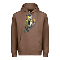 Chestnut yellow rumped warbler Premium Hoodie - LillyAllenDesigns