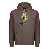 Coffee yellow rumped warbler Premium Hoodie - LillyAllenDesigns