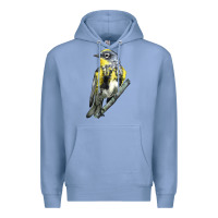 Colony Blue yellow rumped warbler Premium Hoodie - LillyAllenDesigns