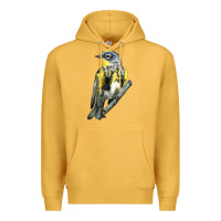 Mustard yellow rumped warbler Premium Hoodie - LillyAllenDesigns