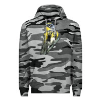 Slate Camo yellow rumped warbler Premium Hoodie - LillyAllenDesigns