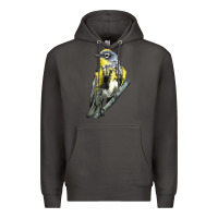 Smoke yellow rumped warbler Premium Hoodie - LillyAllenDesigns
