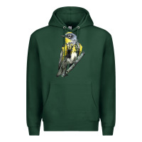 Sports Green yellow rumped warbler Premium Hoodie - LillyAllenDesigns