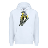 White yellow rumped warbler Premium Hoodie - LillyAllenDesigns