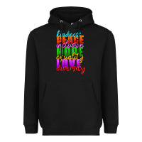 Black kindness peace inclusion hope equality love diversity Heavyweight Hoodie - HRA Design Shop