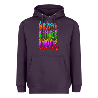 Plum kindness peace inclusion hope equality love diversity Heavyweight Hoodie - HRA Design Shop