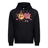 Black valentines  day conchas and cafecito Urban Hoodie - MaliasSmallBusiness