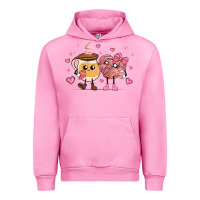 Fuchsia Pink valentines  day conchas and cafecito Urban Hoodie - MaliasSmallBusiness