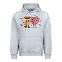 Heather Grey valentines  day conchas and cafecito Urban Hoodie - MaliasSmallBusiness