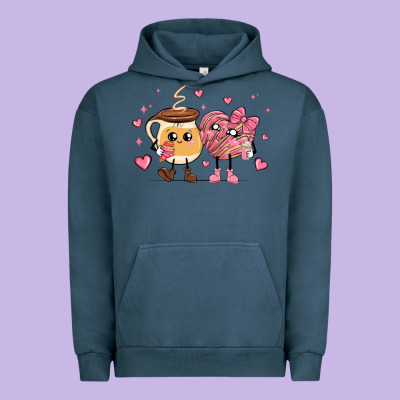 Valentines  Day Conchas And Cafecito Urban Hoodie Designed By Maliassmallbusiness