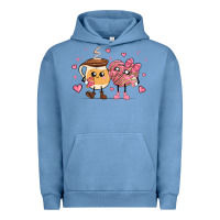 Pigment Pebble Blue valentines  day conchas and cafecito Urban Hoodie - MaliasSmallBusiness