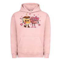 Pigment Salmon valentines  day conchas and cafecito Urban Hoodie - MaliasSmallBusiness