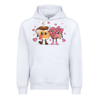 White valentines  day conchas and cafecito Urban Hoodie - MaliasSmallBusiness