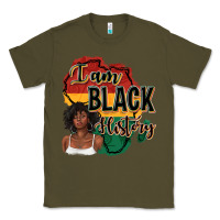 Army Green i am black history Classic Tee - texasbilliewilder