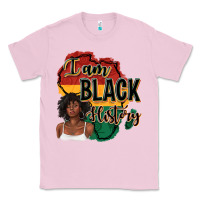 Bubblegum Pink i am black history Classic Tee - texasbilliewilder