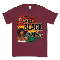 Burgundy i am black history Classic Tee - texasbilliewilder