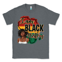 Charcoal Heather i am black history Classic Tee - texasbilliewilder